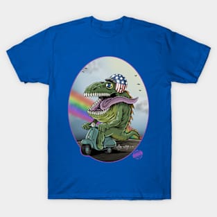 Crazy Happy Scooter Dino T-Shirt